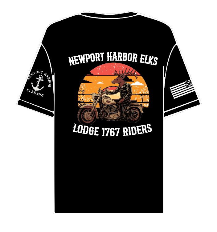Elks Lodge 1767 Bike Club T-Shirt | Custom Screen Printing by Breaking Free Industries