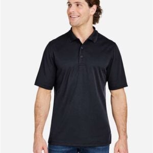 CORE365 CE104 men’s snag-resistant performance polo in Black