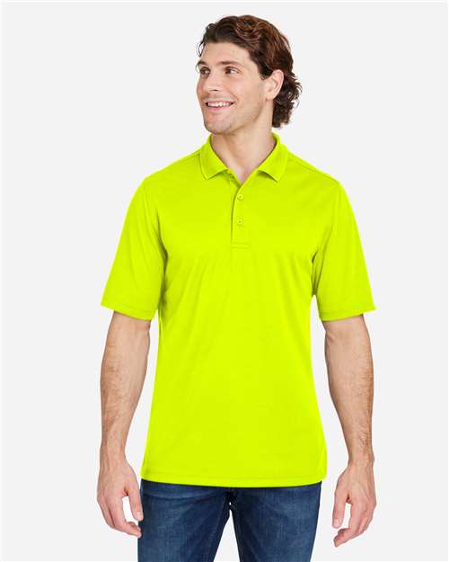 CORE365 CE104 men’s snag-resistant performance polo in Safety Yellow