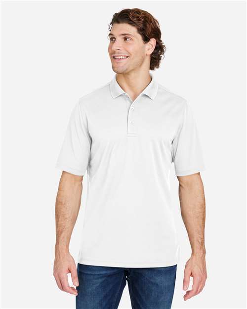CORE365 CE104 men’s snag-resistant performance polo in White