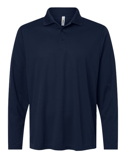 CORE365 Nova Performance Long-Sleeve Pique Polo | CE108L - Classic Navy front view