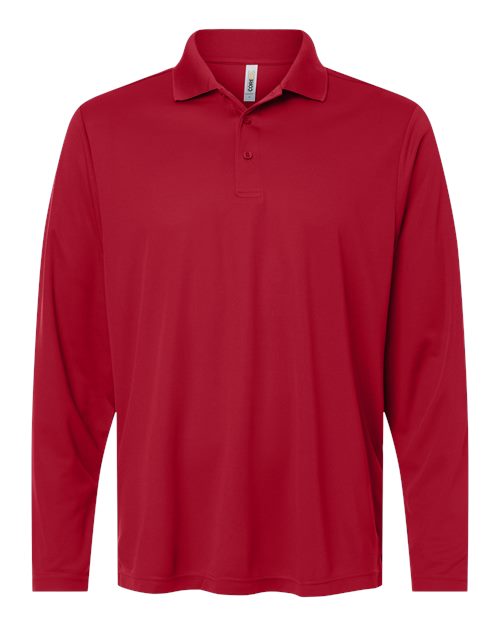 CORE365 Nova Performance Long-Sleeve Pique Polo | CE108L - Classic Red front view