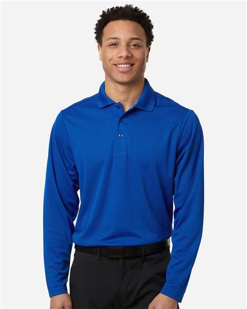 CORE365 Nova Performance Long-Sleeve Pique Polo | CE108L - True Royal front view