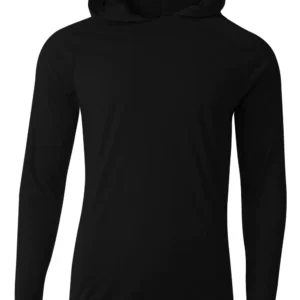 Cooling Performance Long Sleeve Hooded Tee | N3409 - Black