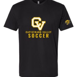 Capistrano Valley Soccer T-Shirt — Black & Gold CV Cougars