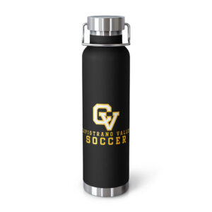 Capistrano Valley Soccer Water Bottle — 22oz Black & Gold CV