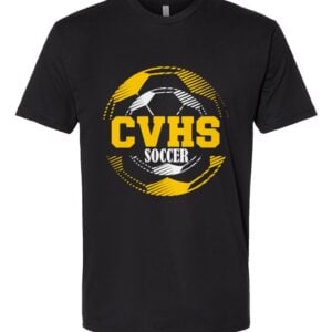 CVHS Soccer T-Shirt — Black & Gold Soccer Ball